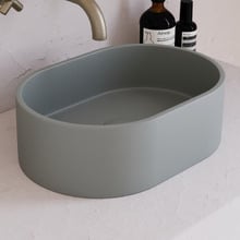 EQ 400mm Oval Concrete Basin & Waste Set
